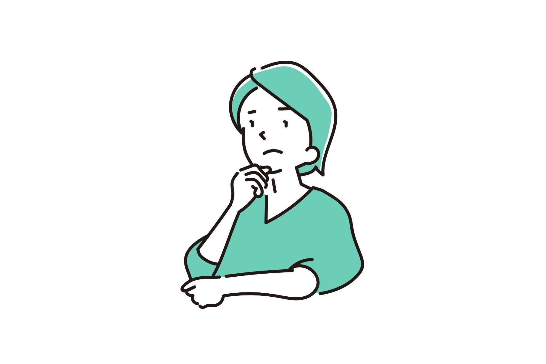 材料コストの削減方法を考える人のイメージ