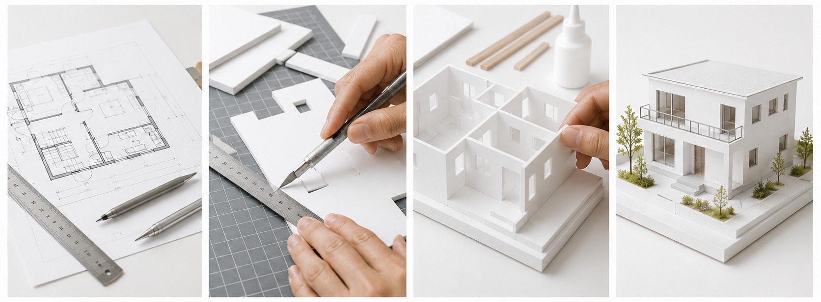 手作りで建築模型を作る4つの手順